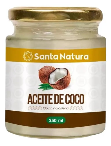 “Aceite de Coco Virgen Prensado en Frío – Santa Natura”